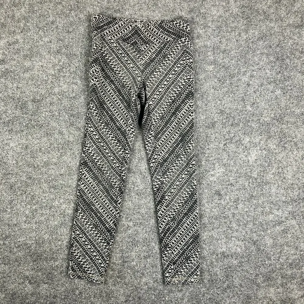 Old Navy Active Leggings Girls L (10-12) Black & White Geometric Stretchy‎